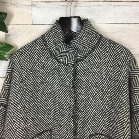 Cameleon Wool Herringbone Sweater Coat XS - Picture 2 of 8